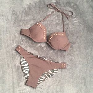 🎉✨Best In Swim HP✨🎉 Brown H&M beaded bikini